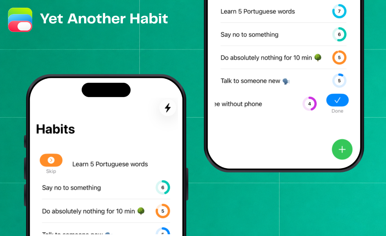 Marking a habit done or skipping it